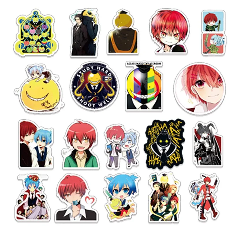 

50 pieces of Japanese anime assassination classroom stickers suitcase guitar waterproof PVC graffiti