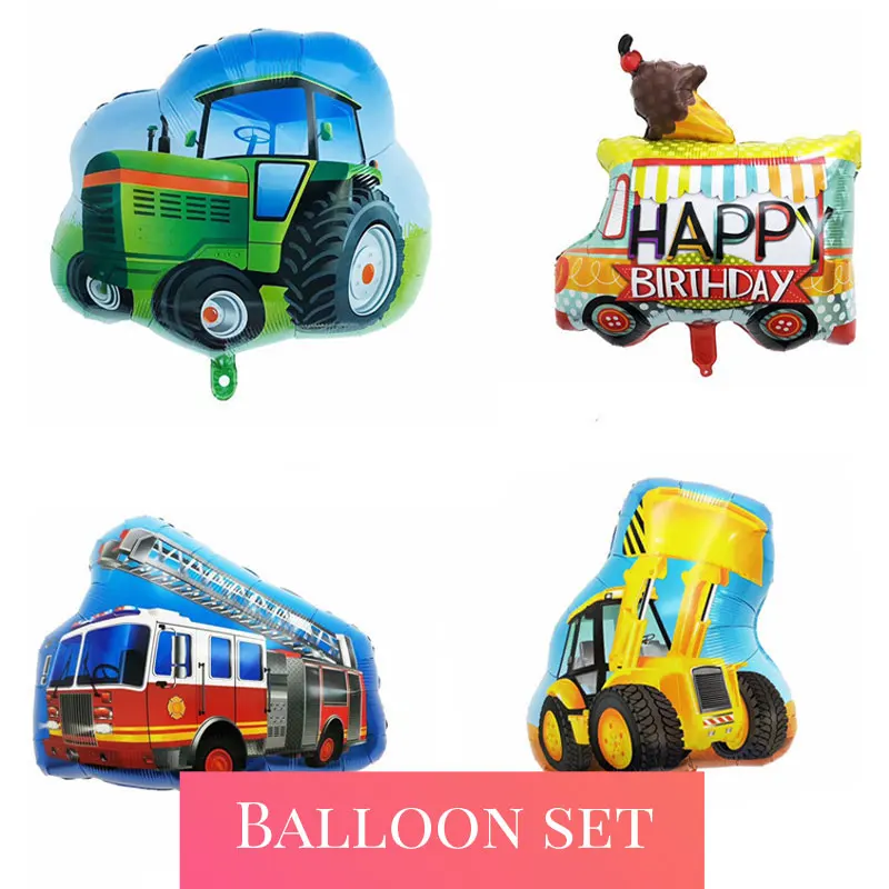 

Cartoon Car Party Decorations Anniversary Happy Adult Wedding Baby Shower Banner Decor Supplies Balloon Set