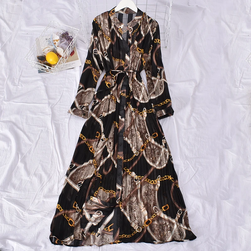 Женское длинное платье в национальном стиле Пляжное с цветочным принтом