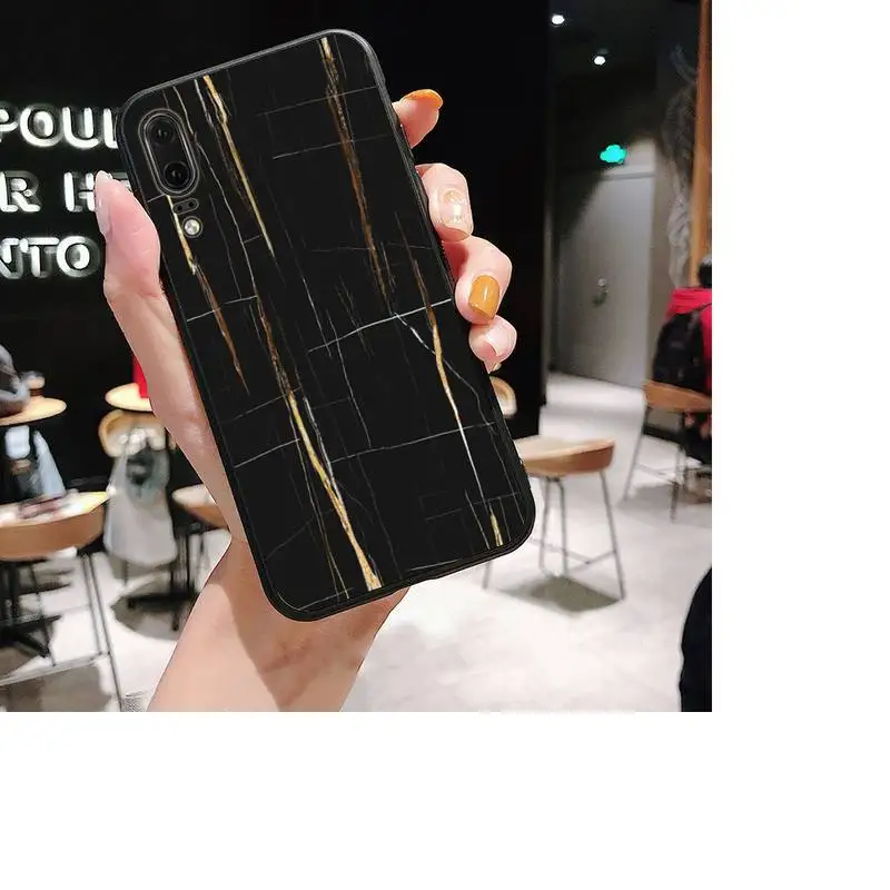

YNDFCNB Black marble Phone Case For Huawei P20 P30 P9 P10 plus P8 lite P9 lite Psmart 2019 P20 pro P10 lite