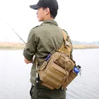 Тактическая нагрудная сумка большой вместимости, камуфляжная сумка на плечо для охоты, водонепроницаемая, с карманами для верховой езды, Военный нейлоновый рюкзак для кемпинга