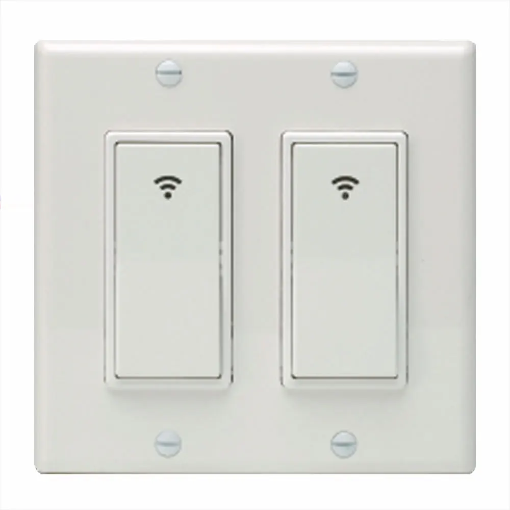 2 Gang Умный светильник EU/US 10A умный Wifi RF светильник с пультом дистанционного управления и таймером, работает с Alexa, Google home и IFTTT - Цвет: 2 Gang