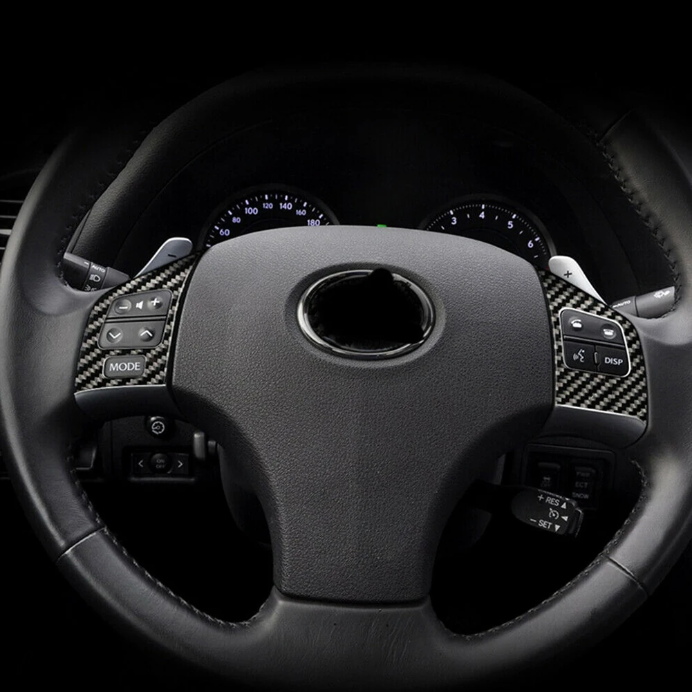 Новая отделка для рулевого колеса из углеродного волокна для LEXUS IS250 300 350 2006-2012, автомобильные аксессуары, автомобильные наклейки для интерь...