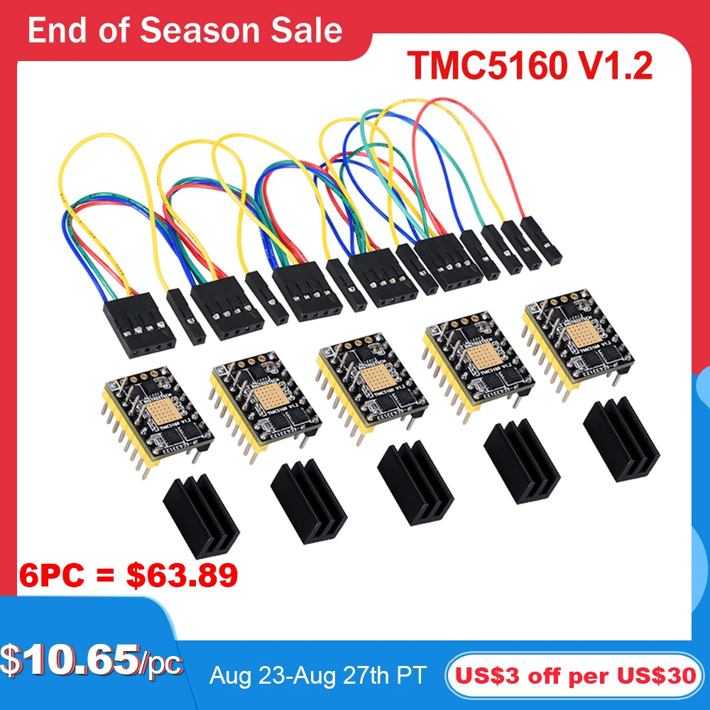 BIGTREETECH TMC5160 V1.2 Driver del motore passo-passo parti della stampante 3D ad alta potenza per