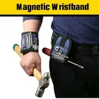 1 шт. Сильный магнитный браслет удерживает винты гвозди сверла для мужчин DIY ремонт портативный инструмент сумка инструмент ремень 3 секции красный синий