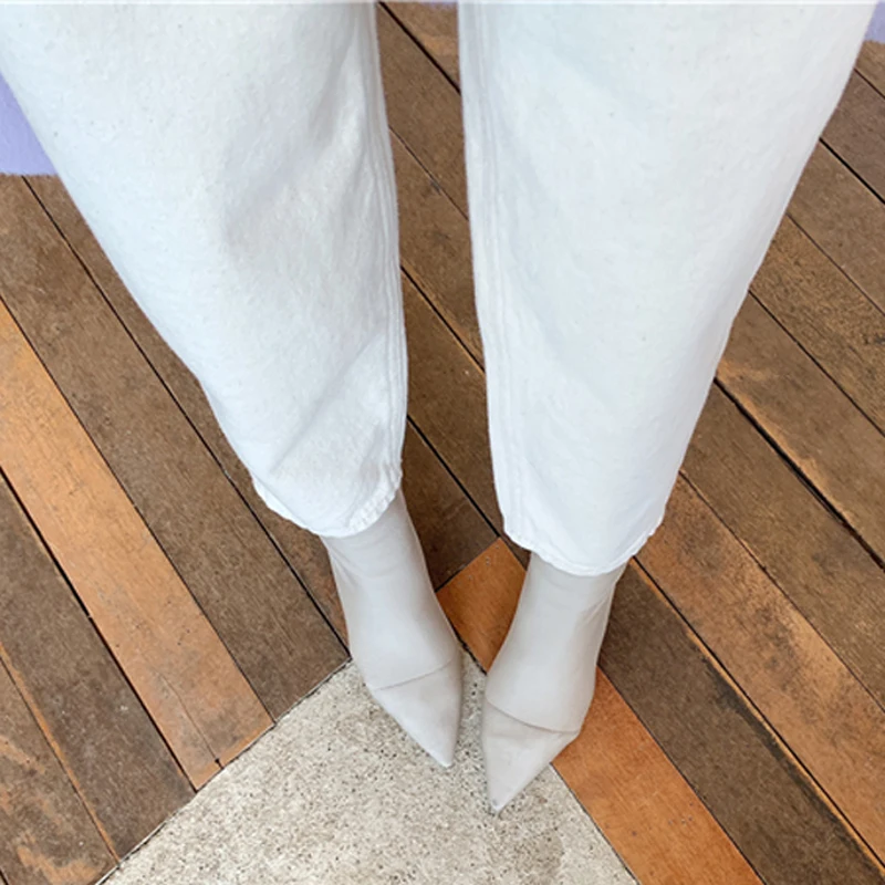 Джинсы женские с широкими штанинами повседневные свободные штаны из денима