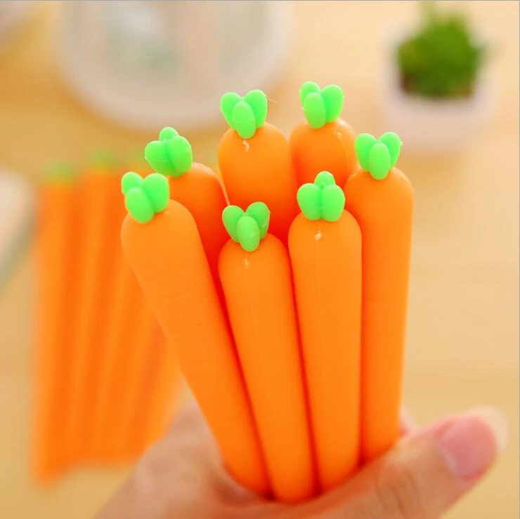 1 шт. Милая кавайная Новинка гелевая ручка в виде свежей моркови рекламный