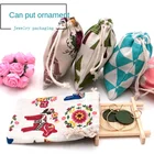 Сумка с рисунком красного маленького кролика, 20 шт.лот, многоразовая Повседневная сумка из хлопка и льна на шнурке для хранения, подарок, сумка для ключей и ювелирных изделий