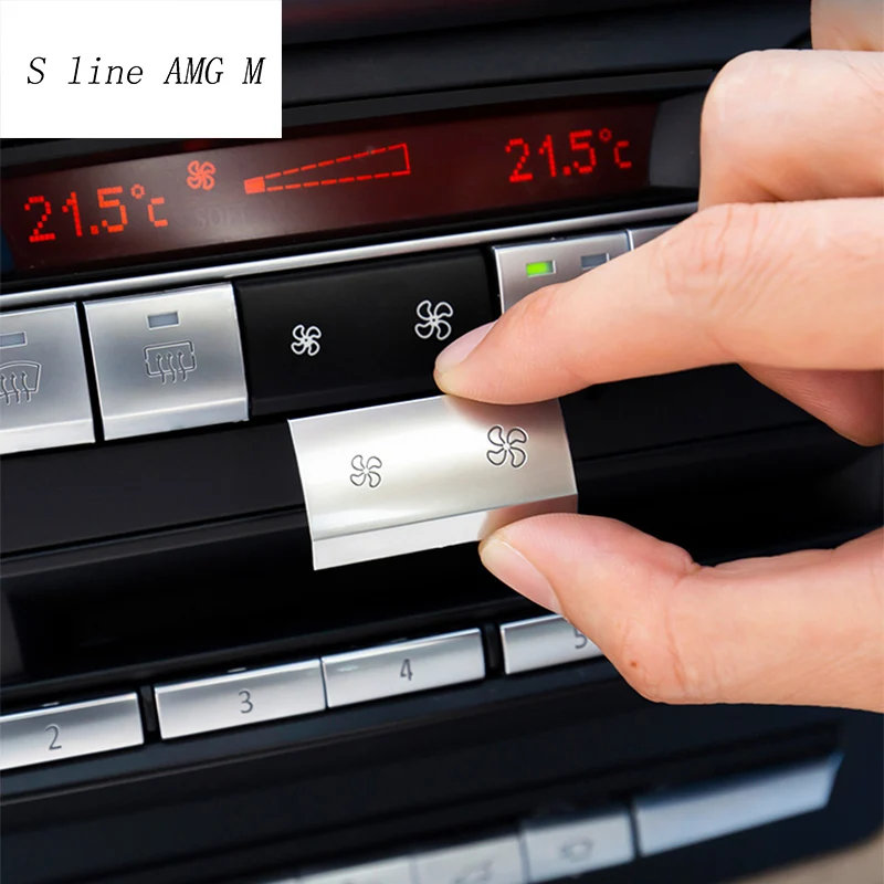 Автомобильный Стайлинг кондиционера CD панель Кнопка блестки декоративная