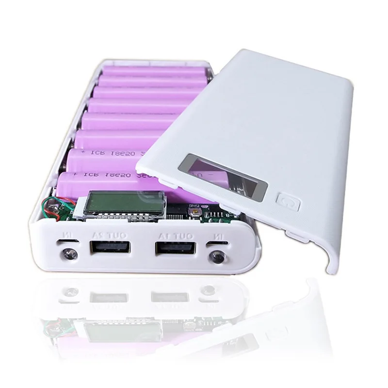 5V 2.1A Dual USB 8*18650 Power Bank контейнер под элемент питания Мобильный телефон зарядное