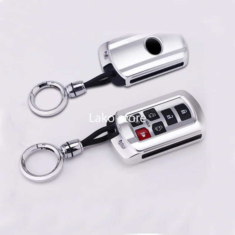 

Reliable Original Aluminium Alloy Car Key Cover Case for Toyota Sienna 2011-2020 Key Case for Car Silver