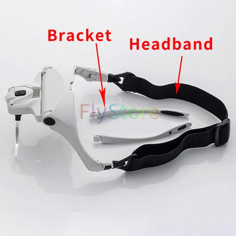 Стоматологическая светодиодный лампы с 5 пар линз головка Лупа Сменные кронштейн