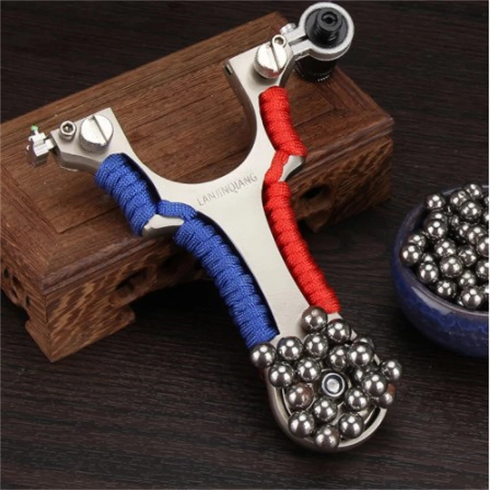

Alloy Steel Laser Slingshot Infrared Aiming Catapult With High Precision Outdoor Shot Of Smooth Rubber Band For Beginners