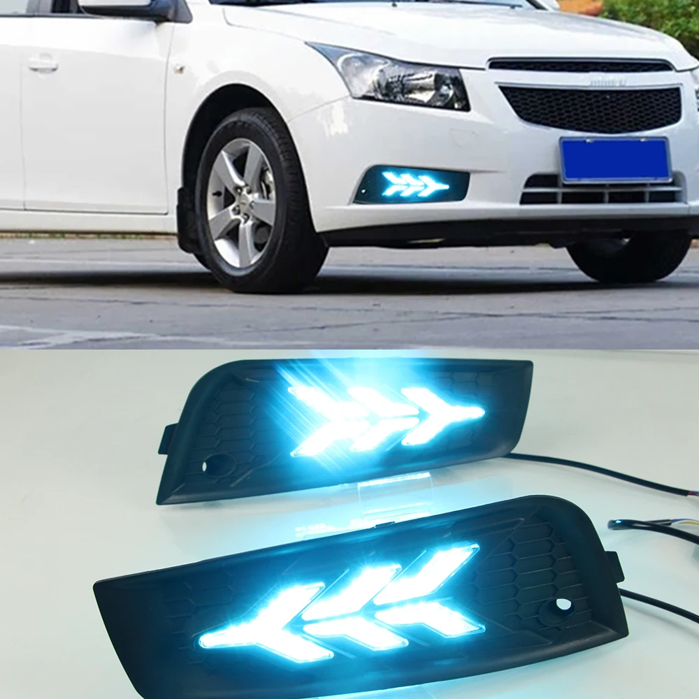 CSGJMY 2 шт. для chevrolet cruze 2009 2010 2011 2012 2013 2014 DRL Дневной светильник колпак