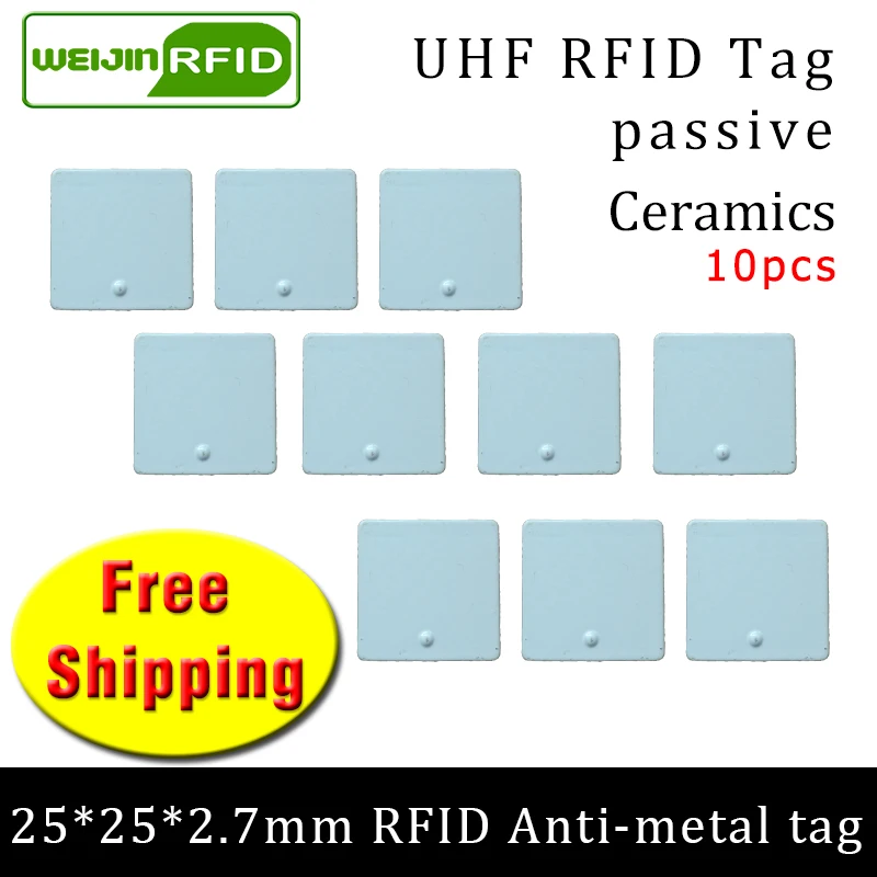 UHF RFID антиметаллическая метка 915 МГц 868 Alien Higgs3 EPC 10 шт. Бесплатная доставка 25*25*2 7 мм