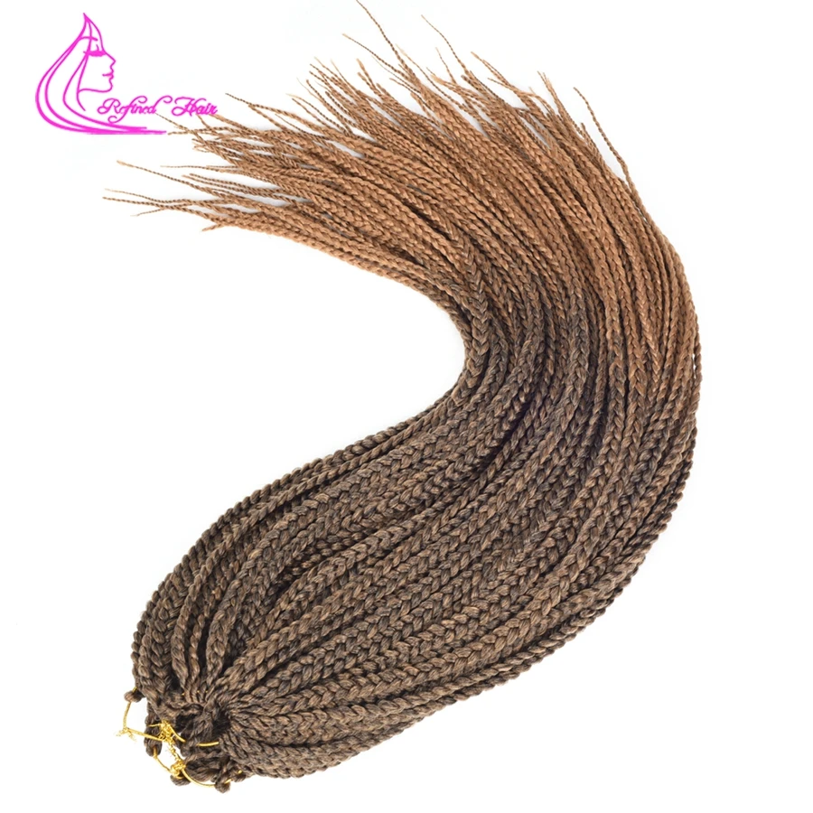 Утонченные волосы косички для вязания крючком низкотемпературные Синтетические