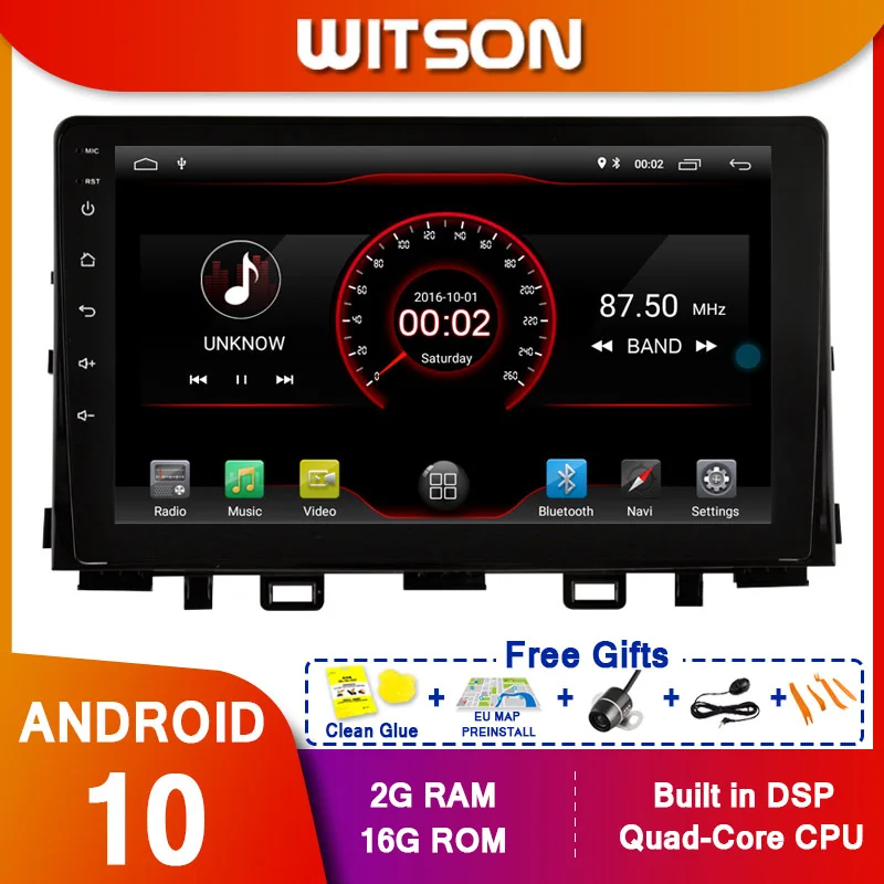 WITSON 9 &quotFULL HD сенсорный экран Android 10 0 Восьмиядерный Автомобильный GPS
