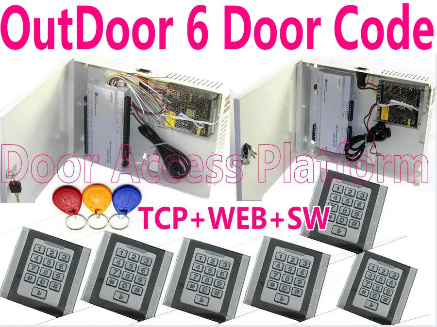Уличный 6 дверный контроллер веб сервер TCP/IP маршрутизатор Логин PCB доступа