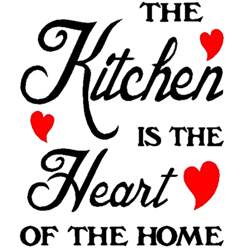 New Kitchen Is Heart Of The Home Letter Pattern Wall Sticker PVC Removable Decor DIY Art | Дом и сад