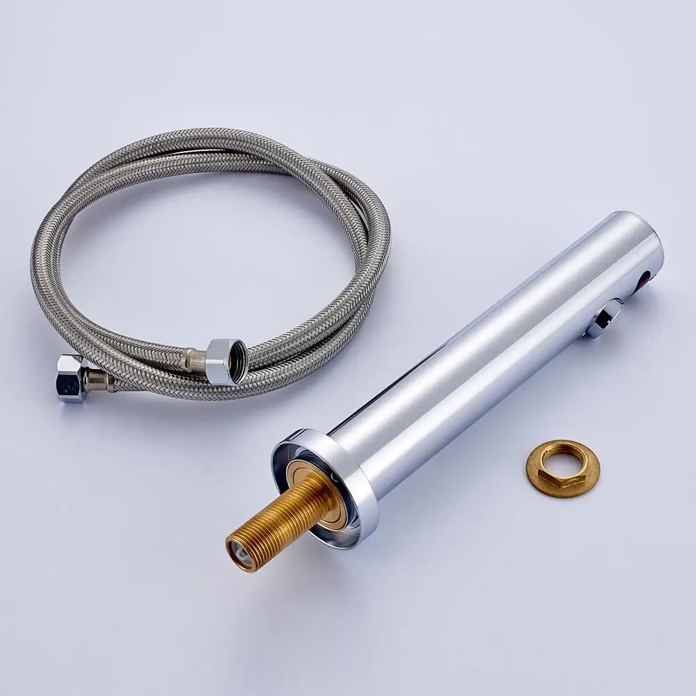 

FLG Modern wall mounted chrome brass Sensor basin faucet for bathroom