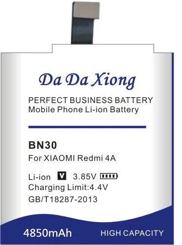 Аккумулятор Da Xiong 4850 мАч BN30 для телефона Xiaomi Redmi 4A|battery for xiaomi|battery forbattery redmi |