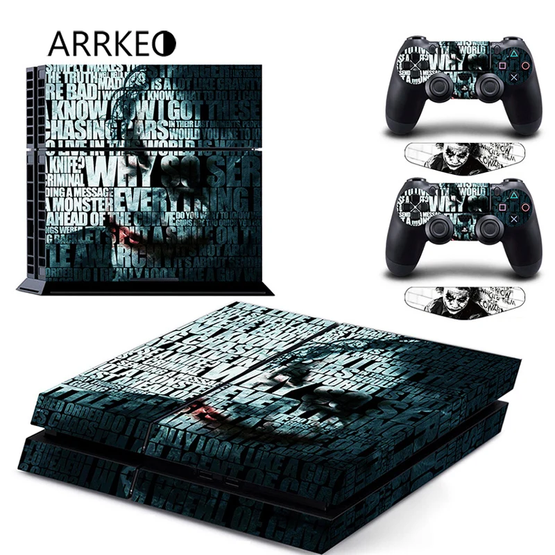 ARRKEO DC Joker виниловая Обложка Наклейка кожа для sony playstation 4 PS4 консоли и 2 контроллера