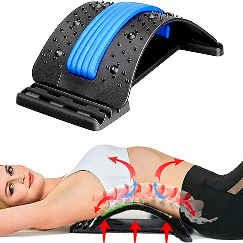 

Back Massager Stretcher Equipment Massage Tools Massageador Magic Stretch Fitness Lumbar Support Relaxation Spine Pain Relief