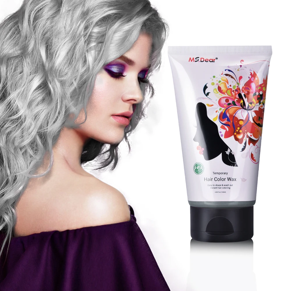 

4 Colors Hair Dye Color Wax Unisex Multi-Colors Instant Hair Coloring Pomades Natural Hairstyle Cream for Men Women Gray