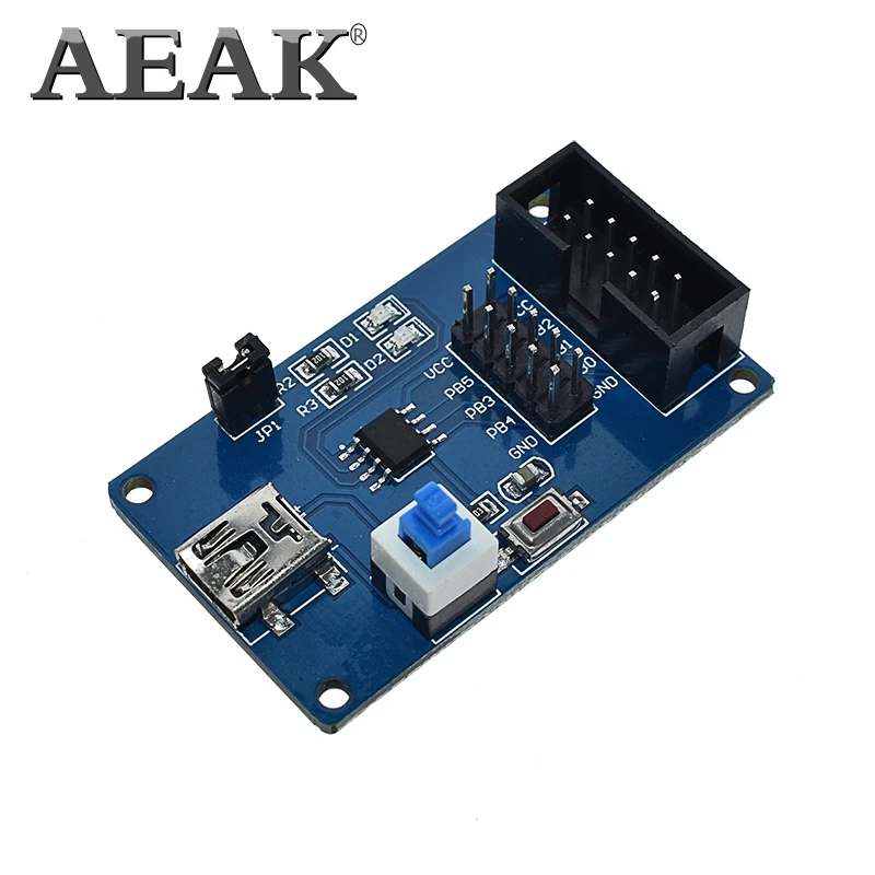 AEAK Attiny13 макетная плата AVR Attiny13A-SSU обучающая доска экспериментальные испытательные платы AVR плата минимальная система