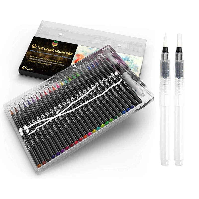 Художественные маркеры Гибкая кисть наконечник Акварельная каллиграфия для