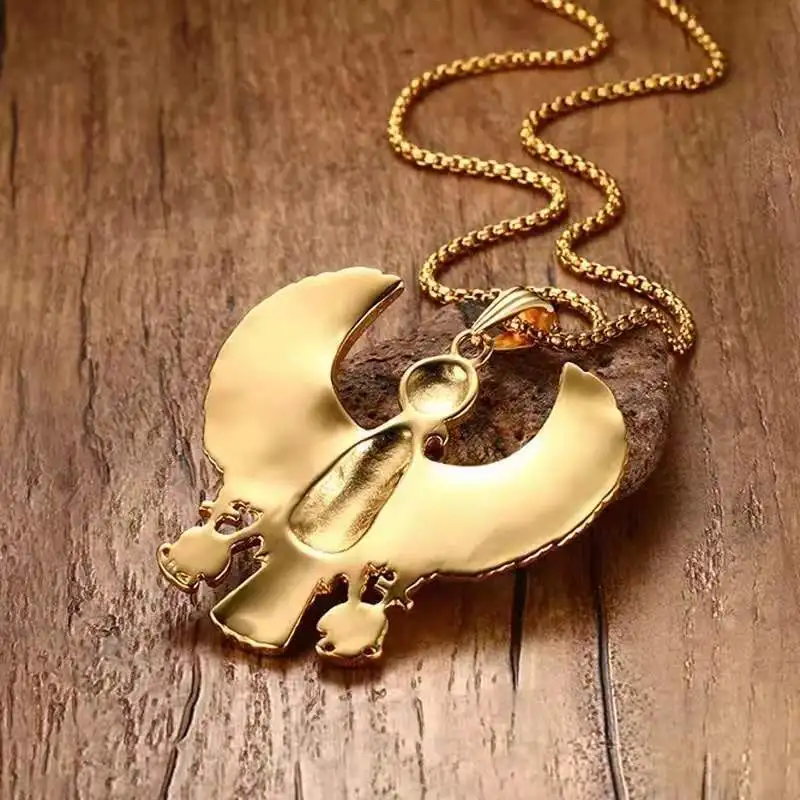 Ожерелье из нержавеющей стали с золотым орлом Пресвятой Девы Гора Древняя