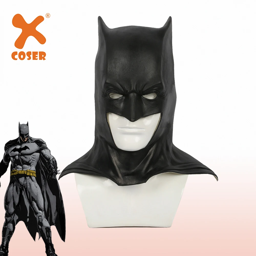 XCOSER Лига Справедливости Бэтмен маска на пол-лица для Хэллоуина латексная маска фильм супергерой косплей карнавал реквизит вечерние аксессуары для взрослых