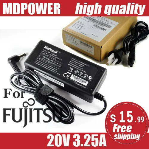 Для Fujitsu SIEMENS 20V 3.25A PA 1650 65 ADP 65HB AD S26113 E519 V55 Li3710 ноутбук Мощность зарядное устройство