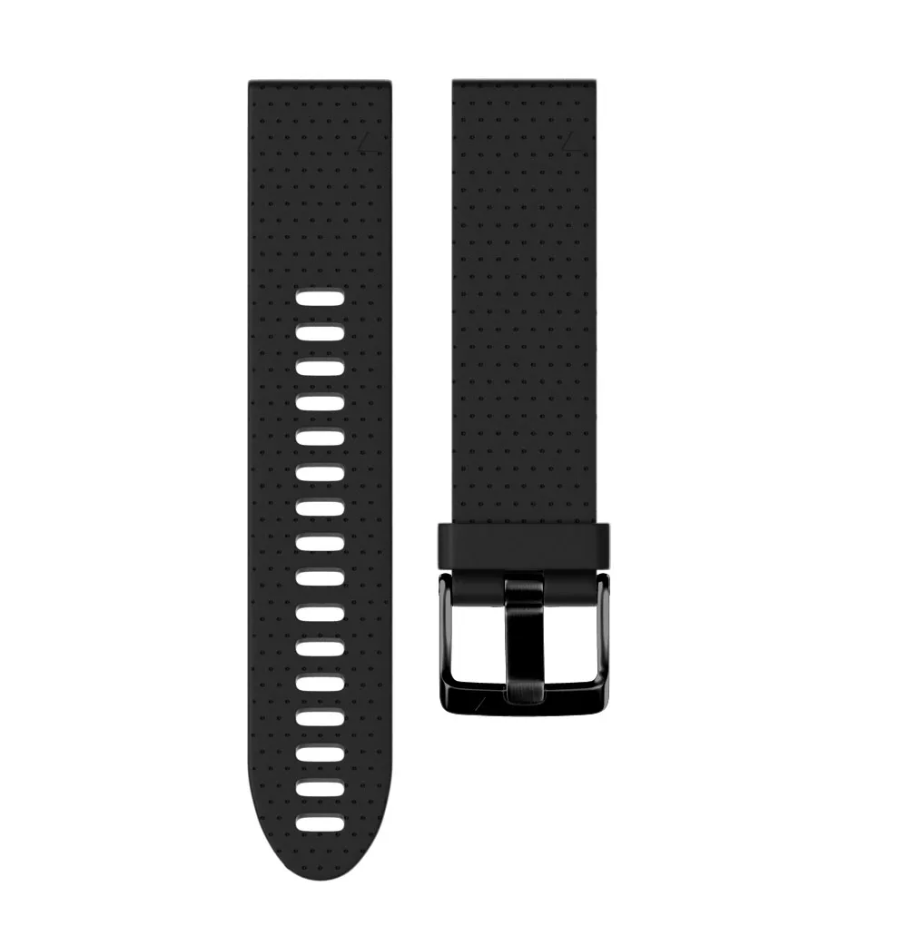 Black B Ремешок для Garmin Fenix 5s ремешок для часов спортивные умные часы чистый цвет легко демонтировать 20 мм силиконовый ремешок для часов Черная/серебряная пряжка - Цвет: Black B