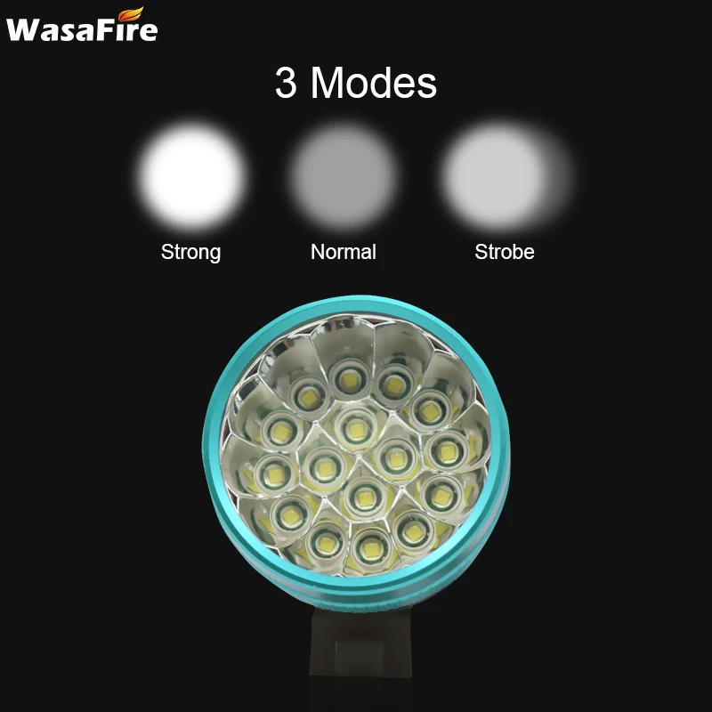 WasaFire 16 * XML-T6 светодиодный фонарь для велосипеда 40000 люмен велосипесветильник 9600