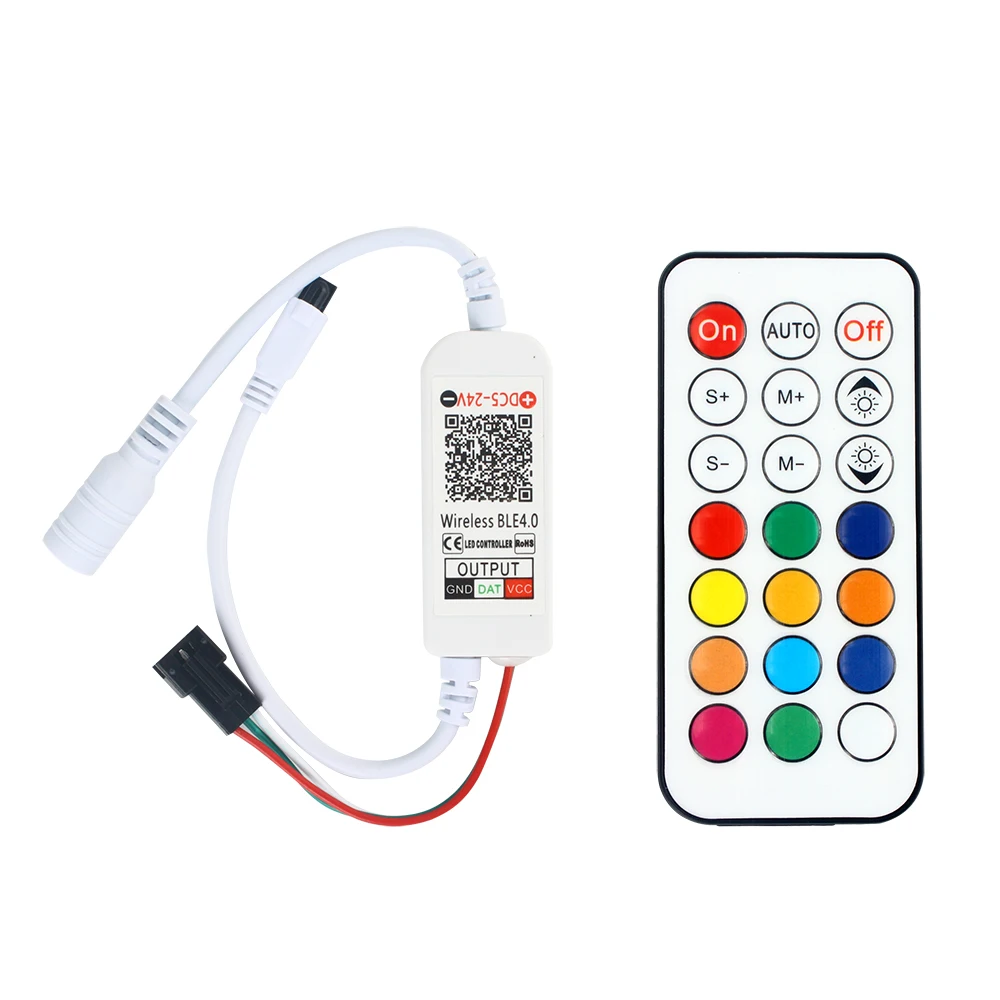 

LED Controller DC5-24V Mini Bluetooth 21 Key RF Remote Controller Controller LED Dream Color Strip Light