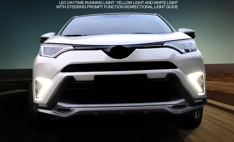 Светодиодный Toyota RAV4 2016 2017 Автомобильные светодиодные дневные ходовые огни