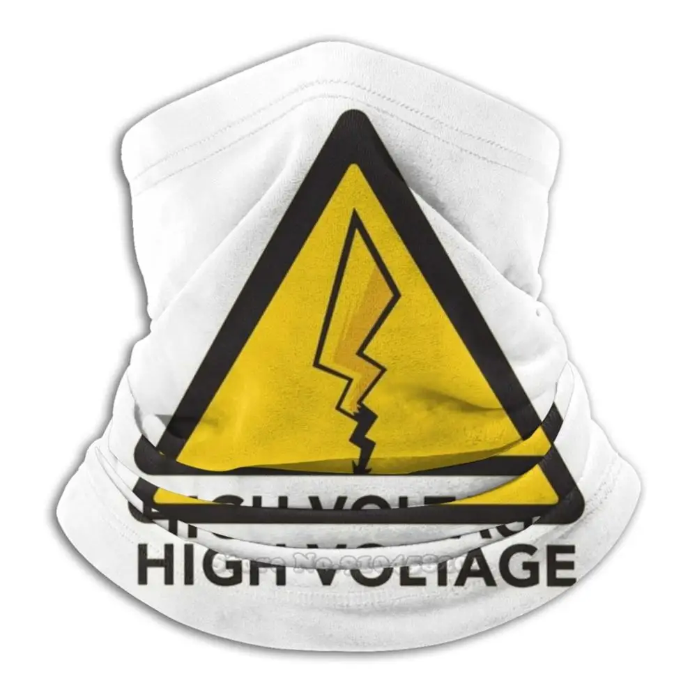 

High Voltage-Édition 2020 3D Bandana Face Neck Warmer Soft Fleece Mask Sport Scarf 2020 Dessin Voltage Pika Éclair Panneau