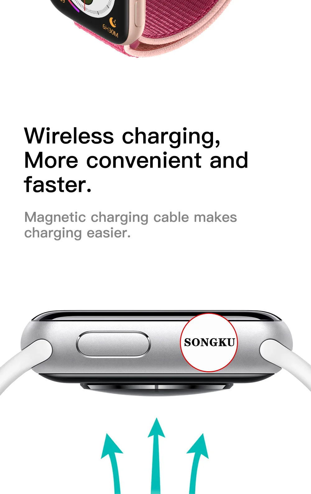 SONGKU IWO 12 часы серии 5 1:1 умные часы 40 мм 44 мм Bluetooth часы для apple iPhone Siri Android телефон цветной ремешок
