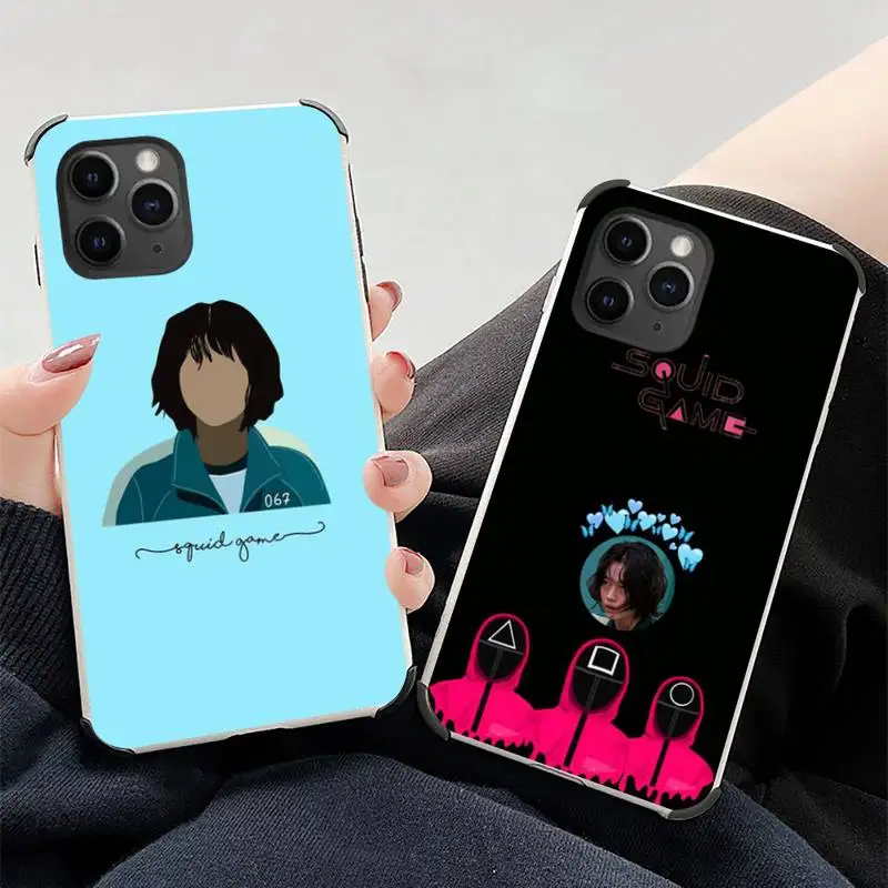 

Squid Game Lee Jung Jae Phone Case Lambskin Leather For iphone 12 11 8 7 6 XR X XS PLUS MINI PLUS PRO MAX Shockproof shell