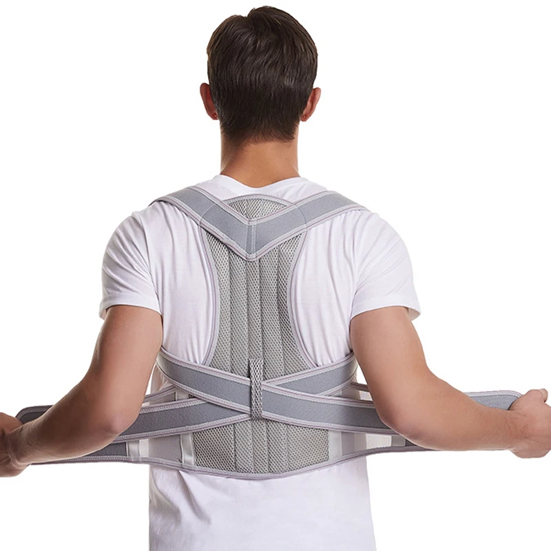 

Adjustable Magnetic Bar Shoulder Posture Correction Back Support Strap Brace Protector Spine Lumbar Orthopedic Belt Ease Pains