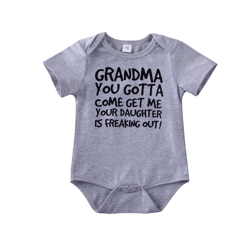 

Newborn Baby Boys Clothes Short Sleeve Letter Print Rompers Jumpsuit Tops Summer Outfits Clothing for 0-24Months