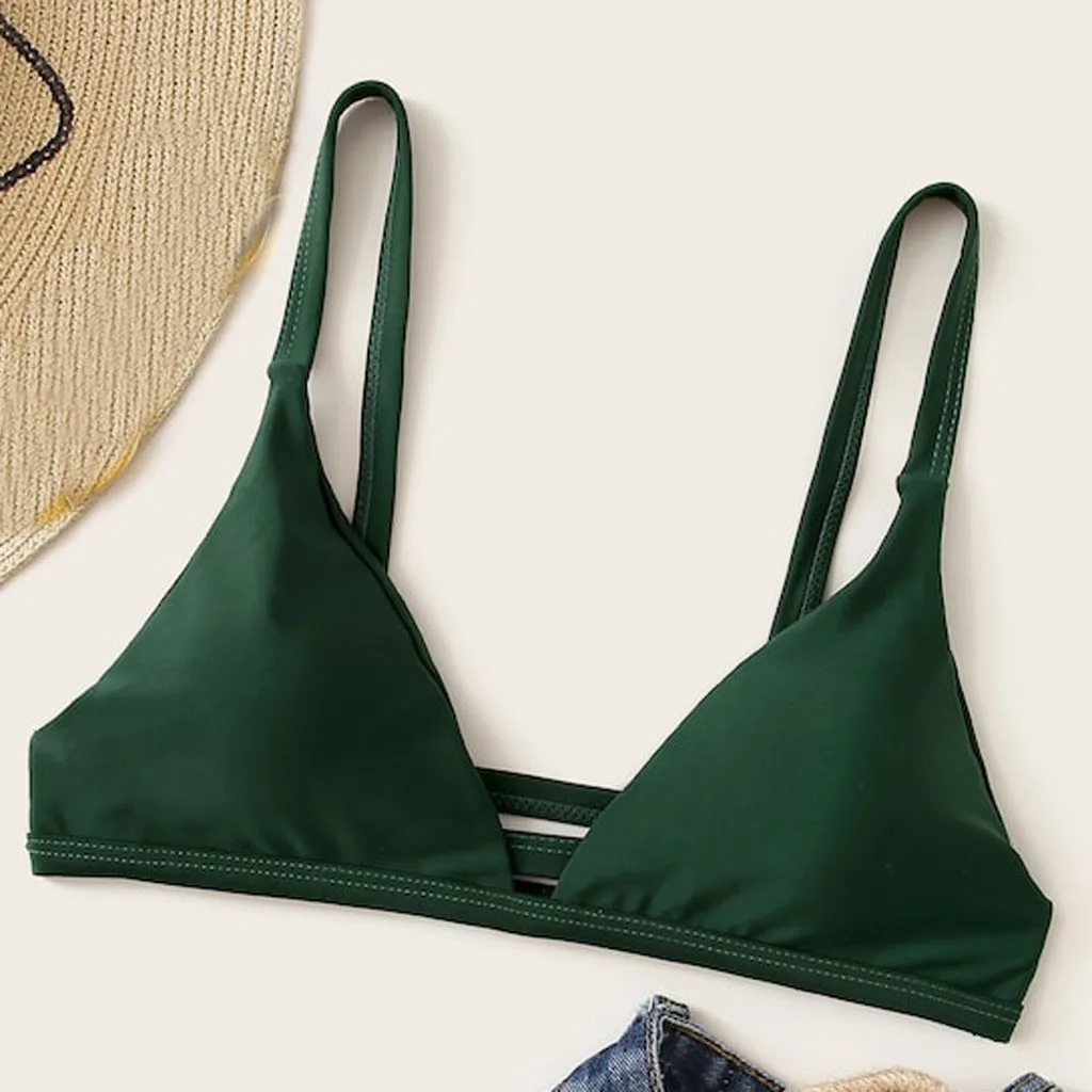 Топ для плавания Женский однотонный | Спорт и развлечения