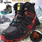 Мужская походная обувь бренда R.XJIAN 2020, водонепроницаемая обувь, походная обувь для активного отдыха, обувь с крючком, высокие размеры 39-48