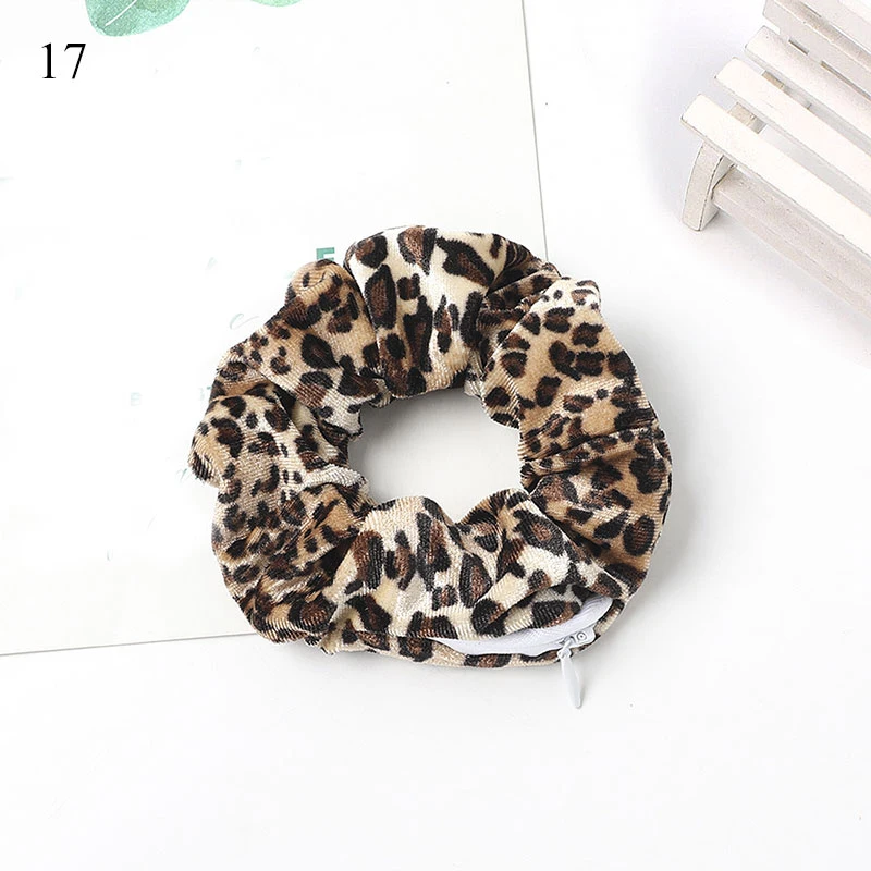 2020 Fashion Korea Hair Scrunchie Ties Rope Elastic Bands Women Girls Zipper Headwear Ponytail Holder Accessories |