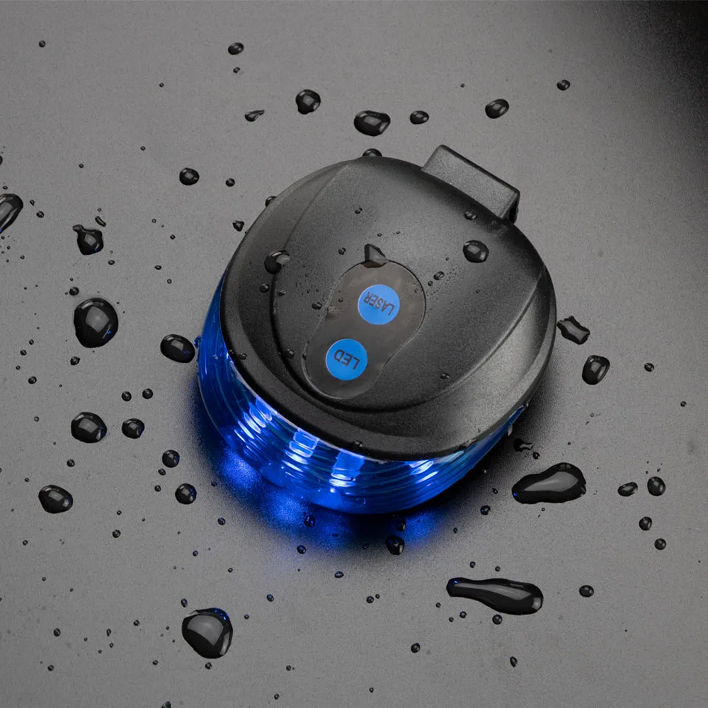 Велосипедный задний светильник 5 светодиодный ночной езды Предупреждение лазеры