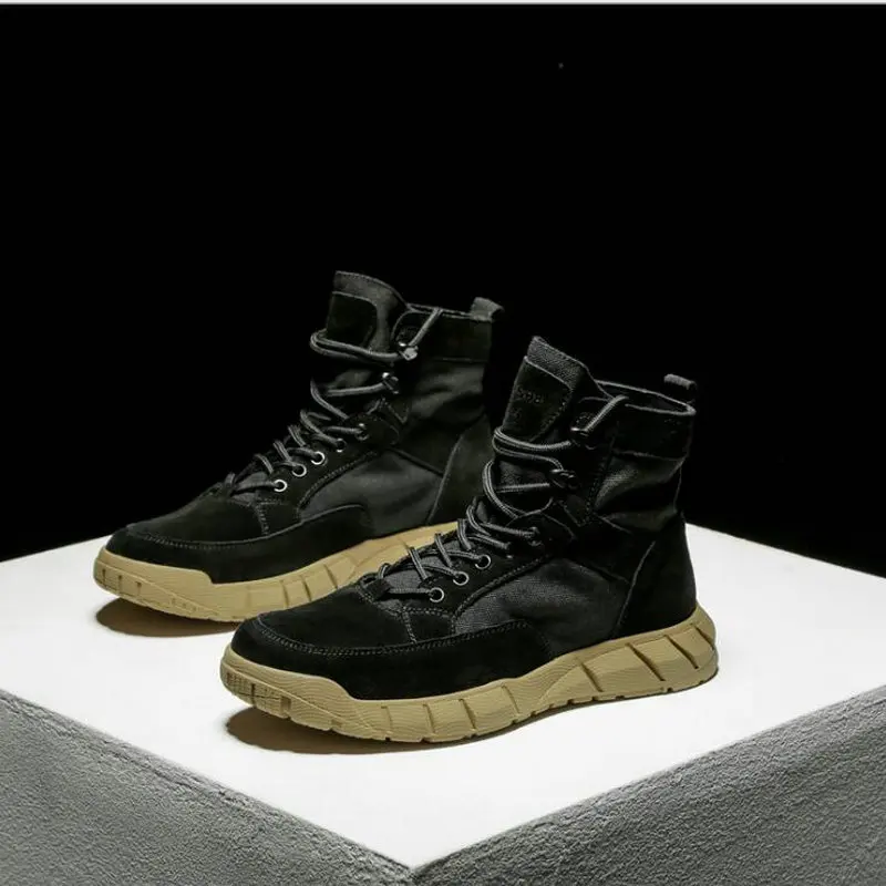 Мужские высококачественные военные ботинки из натуральной кожи спецназ