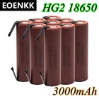 Аккумулятор HG2 18650 3000 мАч, с припаянными ушками, батареи для отверток, 30 А высокотоковые + DIY никелевые INR18650 HG2