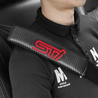 12pc sti emblem car seat belt pads shoulder protector covers auto accessories for subaru forester outback legacy impreza brz xv