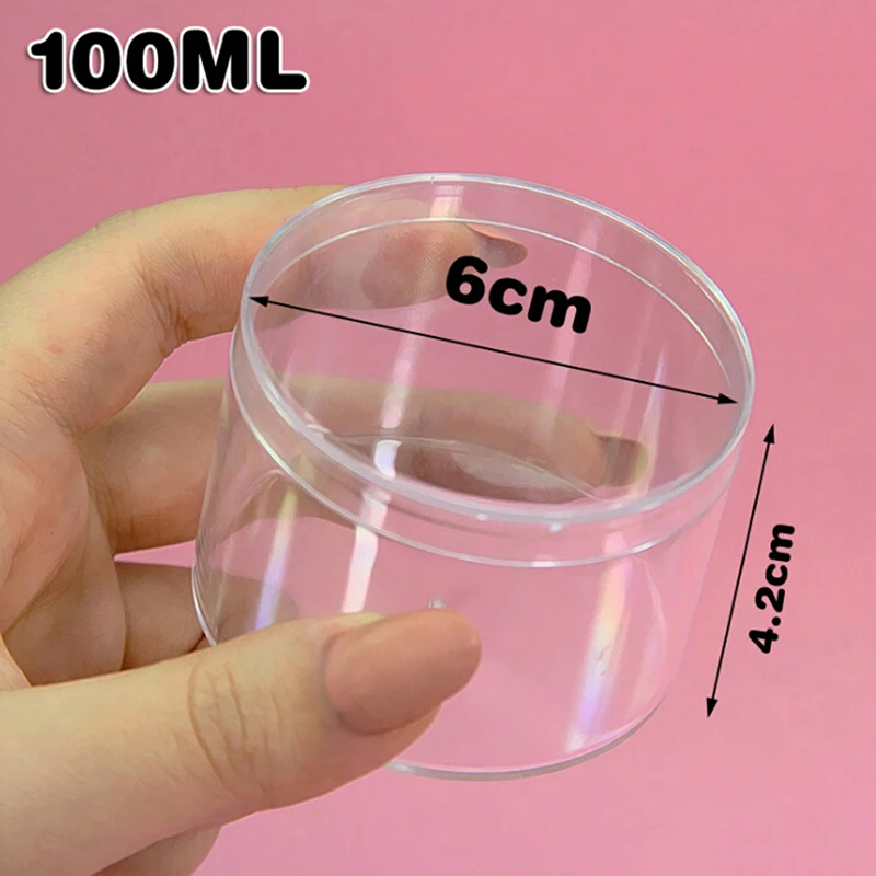 100 ML Translucent Plastic Container Box For Slime Mud Clay DIY Accessory Storage Bottle With Lid Tool | Игрушки и хобби